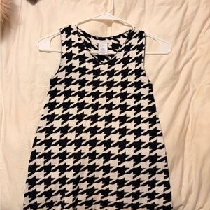 Tahari Black and White Houndstooth Kids Dress